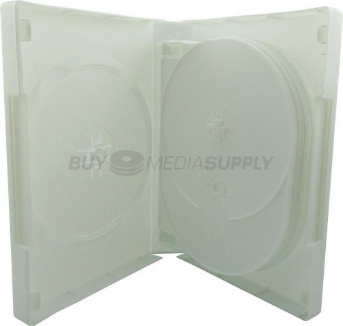 33mm White 10 Discs DVD Case - 100 Pack