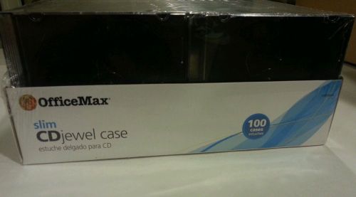 OfficeMax 100 Case Slim Jewel CD DVD case cases new in box game clear clam shell