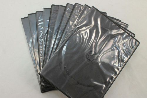 Lot of 100 Slim Line CD/DVD/Blu-Ray Empty Black Storage Cases