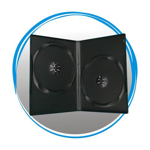 Dvd case - black - 14mm double disc - 25 cases for sale