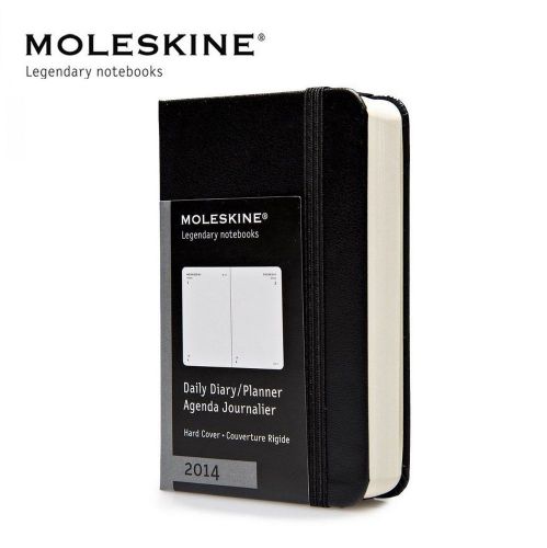 Moleskine 2014 Daily Diary Planner Black Hard Cover Extra Small 6.5cm x 10.5cm