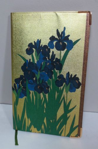 Artisan Made Unused GOLD LEAF Painted IRIS Weekly Planner Not Dated NOTEBOOK 6x3