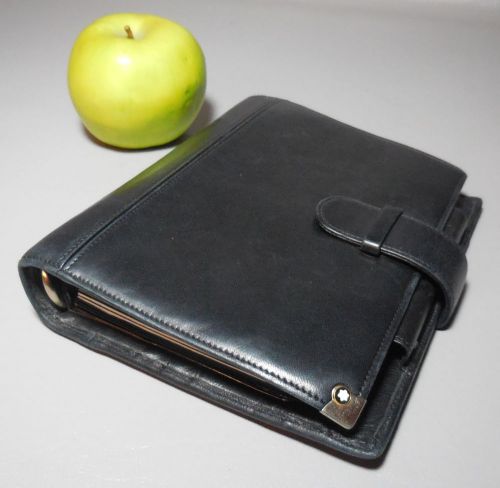 Montblanc platinum series black leather organizer preowned excellent condition for sale