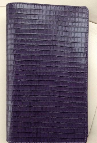 Filofax Deco Amethyst Purple Slimline Organizer Italian Calf Leather - Retired