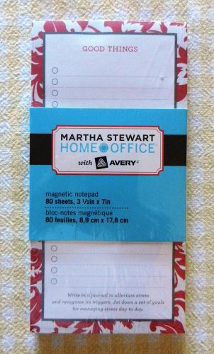 Martha Stewart Avery Magnetic Notepad w/ Thoughtful Quote Color Border Pattern