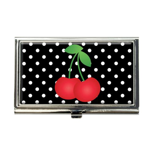 Cherries on Polka Dots Business Credit Card Holder Case