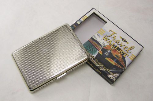 Retro 51 Travel Wallet Metal Bright Plain Business Square Card Case CC-08