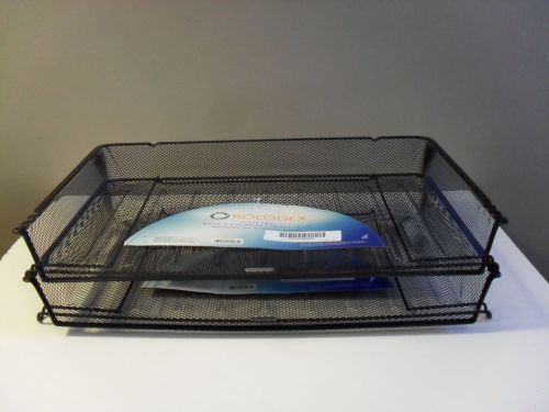 Rolodex 62563 nestable mesh stacking side-load legal tray, (set of 2) for sale