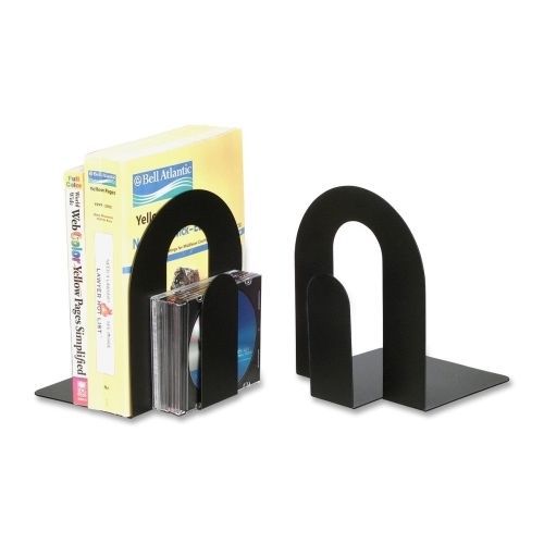 Officemate 93132 nonskid steel bookends 7-1/2inx7-3/4inx9in black for sale
