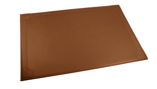 LUCRIN - Desk pad with border 24 x 16 inches - Smooth Cow Leather - Tan