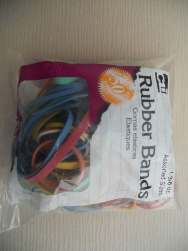 New in Bag - CLI Rubber Bands --  50 Count -- Various Sizes and Colors