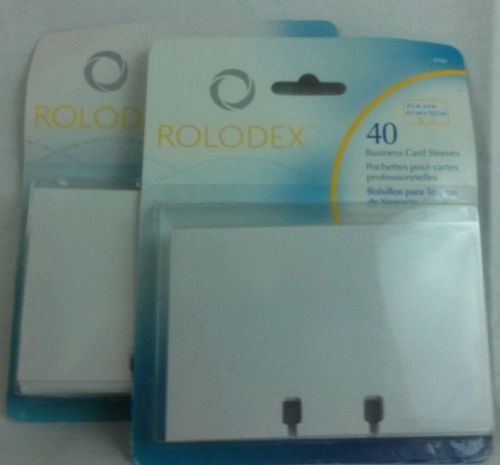 Rolodex 40 Count Business Card Sleeves 2 Count 80 Total