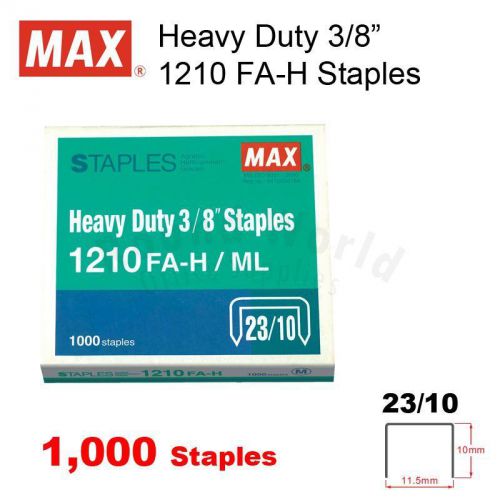 MAX Heavy Duty Stapler 3/8&#034; Staples 1210FA-H (23/10)