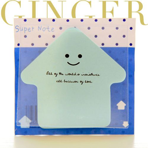 Cute House Fluorescent Pad With Cover Sticker Post It Memo Index Sticky Notes