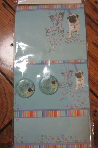 NIP GIFT COLORBOK IT&#039;S A DOG&#039;S LIFE self stick sticky notes list pad magnets