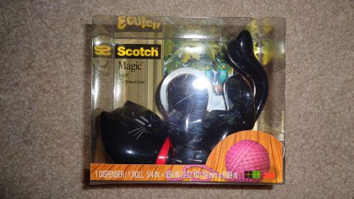 Black Kitty Cat Scotch Magic Tape Dispenser Brand New and Sealed, Free Shipping