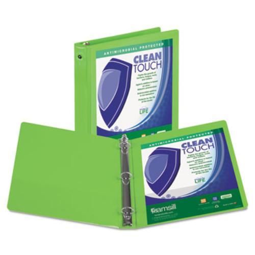 Samsill 17295 Clean Touch Round Ring View Binder With Antimicrobial Protection,