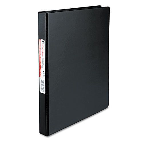 Suede finish vinyl round ring binder, 1/2&#034; capacity, black for sale