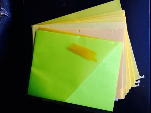 Yellow Office Set - Avery Pendaflex Uline Supplies Folders Dividers Labels