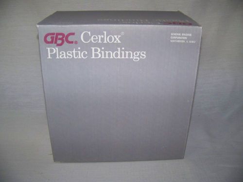 Gbc cerlox plastic bindings 1-1/4&#034; black 83 pack book combs for sale