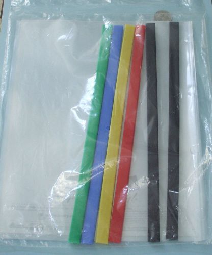 Nip avery sliding bar clear report covers assorted bars 6 pack #47315 for sale
