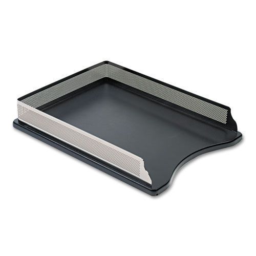 Distinctions Self-Stacking Letter Desk Tray, Metal/Black