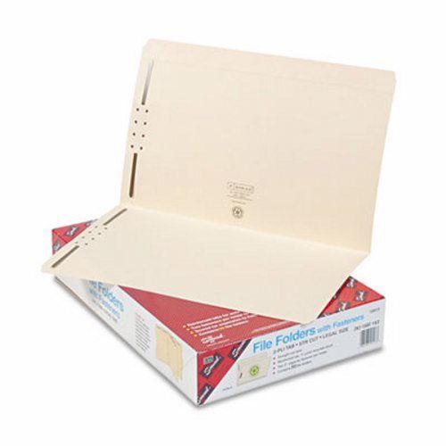 Smead Folders, 2 Fasteners, Straight Cut Tab, Legal, Manila, 50/Box (SMD19513)