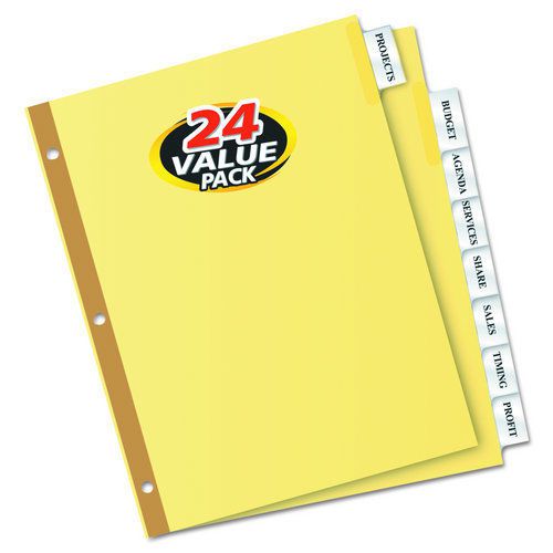 Avery ave11115 worksaver insertable tab index dividers, 8-tab, 8-1/2 x 11, clear for sale