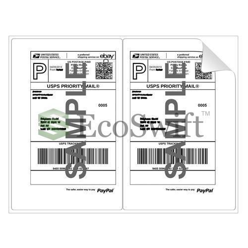 (50) 8.5 x 5.5 XL Premium Shipping Half-Sheet Self-Adhesive eBay PayPal Labels