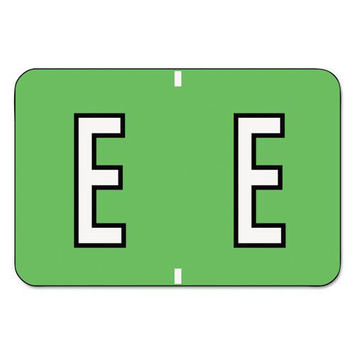 Barkley-Compatible Labels, Letter E, 1 x 1-1/2, Green, 500/Roll