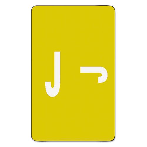 Alpha-z color-coded second letter labels, letter j, yellow, 100/pack for sale