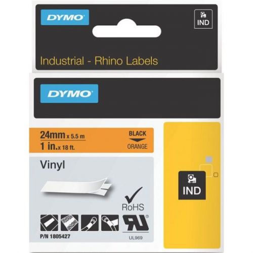 DYMO 1805427 Rhino 1&#034; Orange Vinyl 24MM