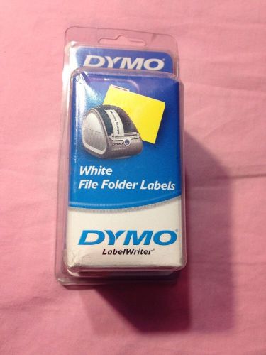 New Dymo Labelwriter White File Folder Labels 30576  260 Labels 9/16&#034; x 3 7/16&#034;