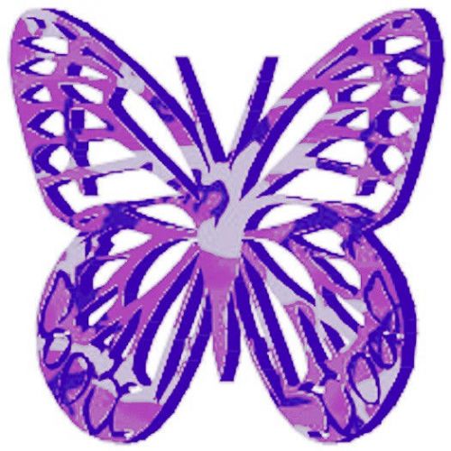 30 Custom Purple Camo Butterfly Personalized Address Labels