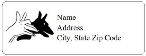 30 Personalized Cute Dog Return Address Labels Gift Favor Tags (dd3)