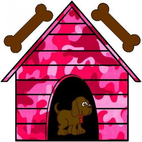 30 Custom Pink Camo Dog House Personalized Address Labels