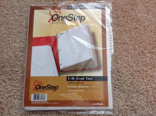 Traditional OneStep Index System, 31-Tab, 1-31, Letter, White, 31/Set
