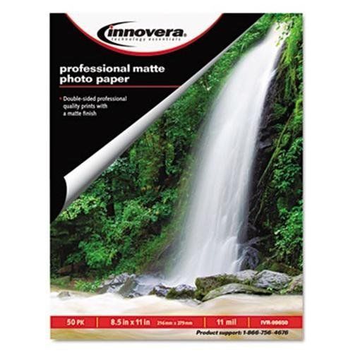 Innovera 99650 heavyweight photo paper, matte, 8-1/2 x 11, 50 sheets/pack for sale