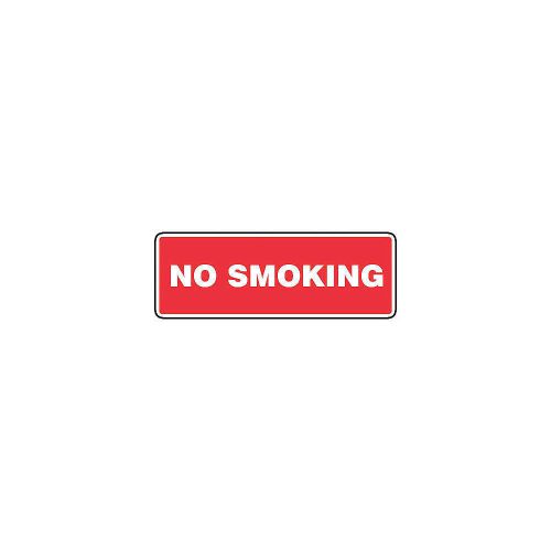 No Smoking Sign, 5 x 14In, WHT/R, AL, ENG MSMK565VA