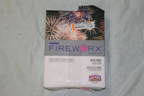 Boise Fireworx Color Copy/Laser Paper, 24 lb, Letter Size (8.5 x 11), Hot Pink