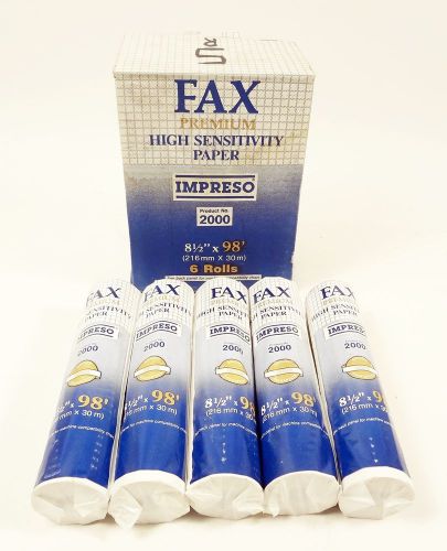 5 Rolls Impreso High Sensitivity Premium Fax Paper No. 2000
