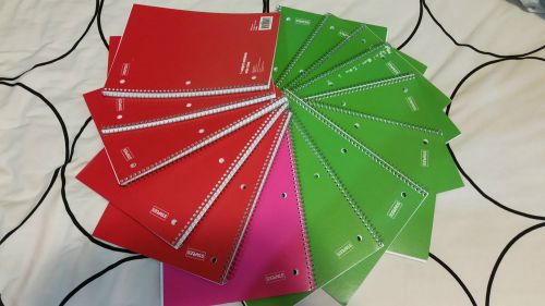 Lot of 13 Staples 1-Subject Notebook Wide Ruled, 70 sheets each, 8 x 10 1/2 inch