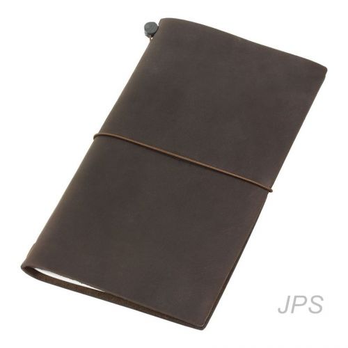 New MIDORI Traveler&#039;s NOTEBOOK Brown Leather Cover From Japan #13715006 F/S