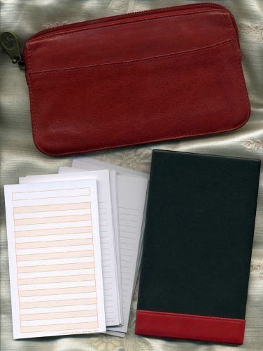 By levenger -3x5 to go set with 3x5 card blotter &amp; card keeper red &amp; cards for sale