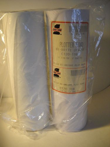 2 ROLLS OF 11&#034; X 50 YDS  PLOTTER PAPER