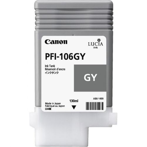 CANON LASER - CONSUMABLES 6630B001AA PFI106GY PIGMENT INK TANK 130ML