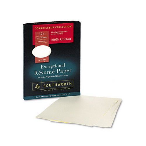 Connoisseur Exceptional Resume Paper, cream, 32lb, Letter, 100 per Box