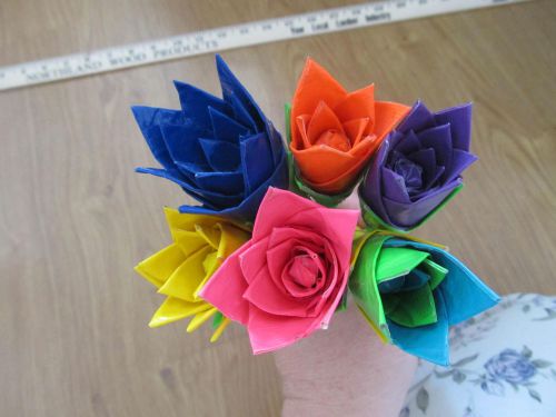 Duck tape Rose/flower pens 6