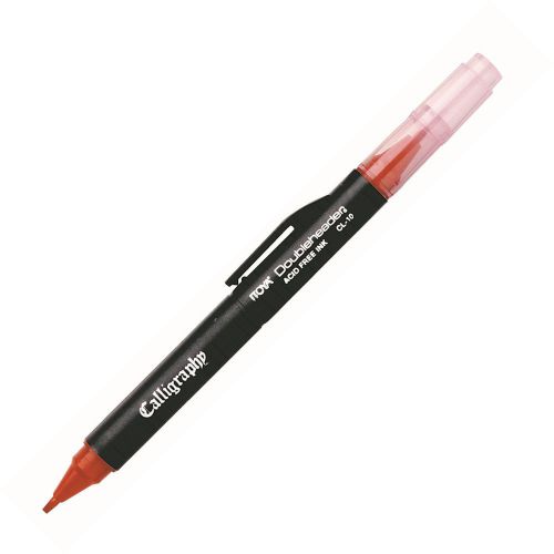 Itoya doubleheader calligraphy, red 3.0mm and 1.5mm (ity cl10rd) - 12/pk for sale