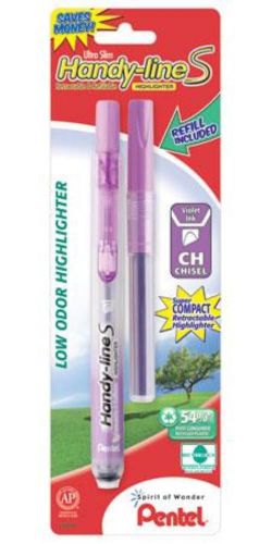 Handy-Line S Retractable Highlighter Chisel Tip Violet Ink 1 Pk 1 Violet Refill